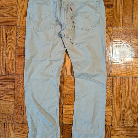 Levi's Straight Leg 514 Pants Men's 30x32 Tan Beige Khaki Cotton - Picture 3 of 8